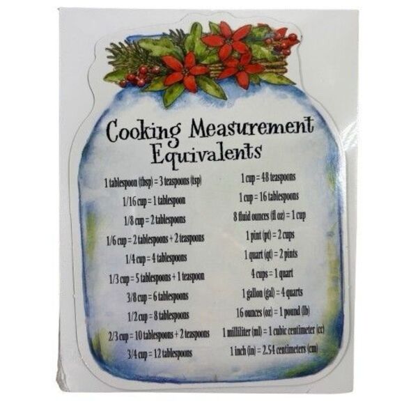 Christmas Fridge Magnets Cooking Substitutions Roasting Measurements Hobby Lobby - Picture 2 of 7
